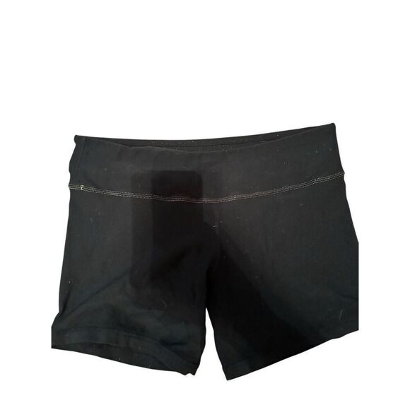 Lululemon reversible biker shorts black sz 8 women’s active workout - Picture 3 of 8